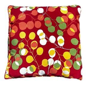 Floral Branch Print Orange Yellow White Indoor Outdoor Throw Pillow Cushion‎